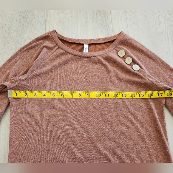 Women's Brown Tunic Fall top - Picture 4 of 7